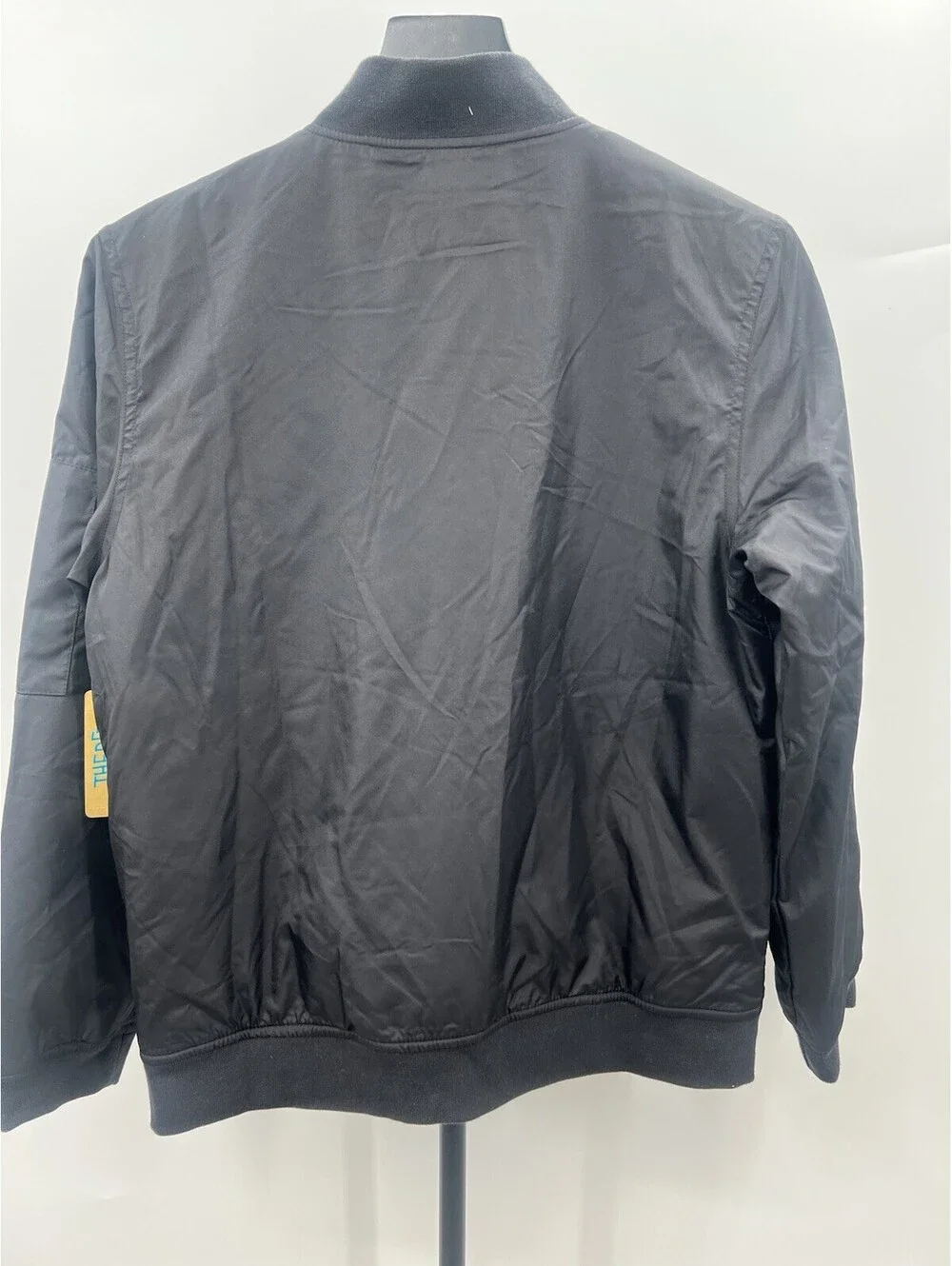 Thereabouts Jacket Boys Black Bomber Zip Up Ribbed Pockets Lightweight L 14/16